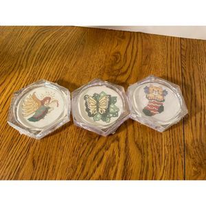 Set of 3 Acrylic Coasters Cross Stitch Kit